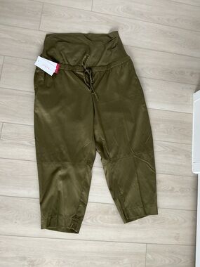 Ingrid & Isabel Olive Drawstring Maternity Joggers